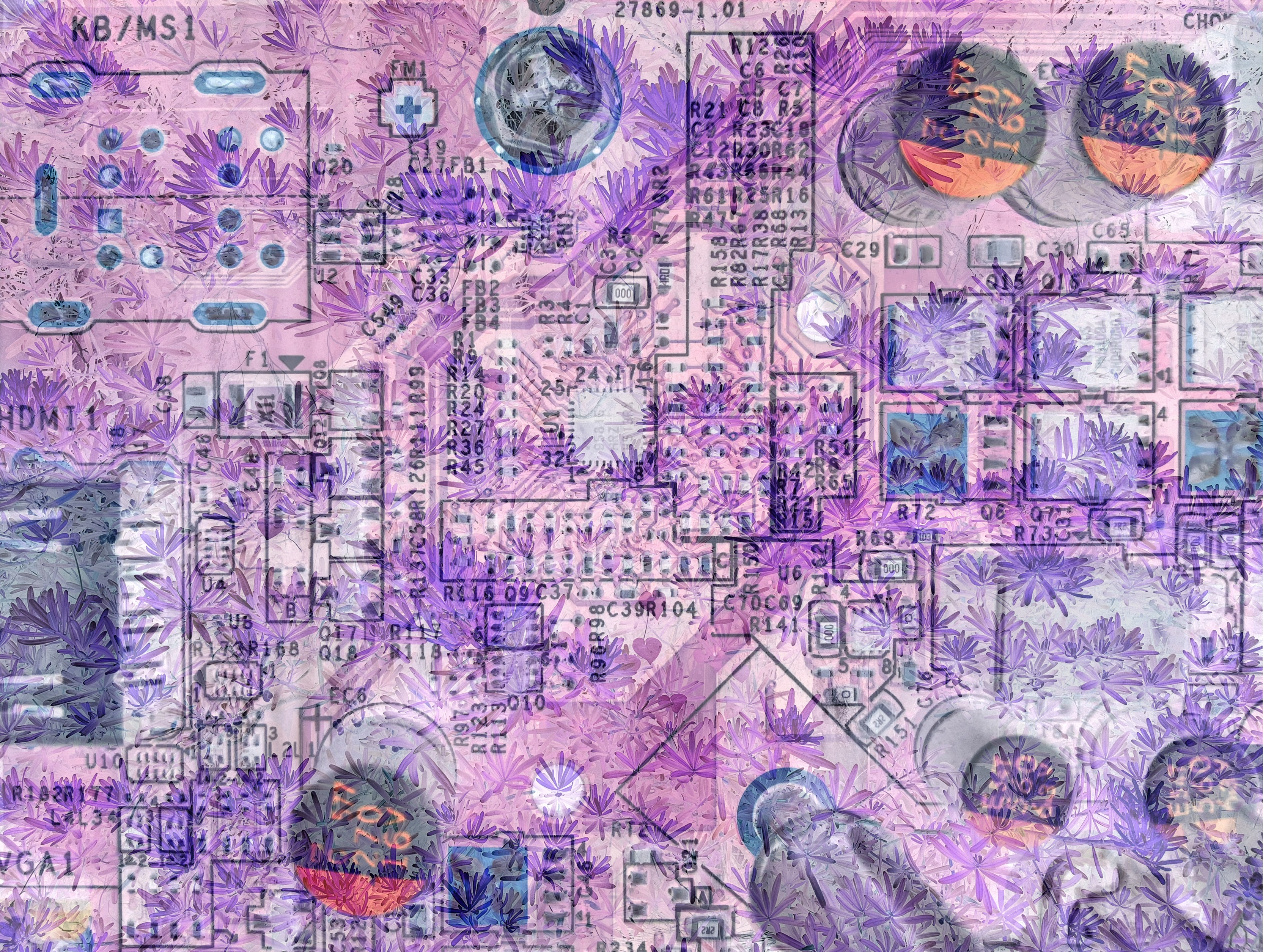 Be No.25 - The mother board of colleague’s desktop and an exterior green wall of Taipei EXPO Park (2024)